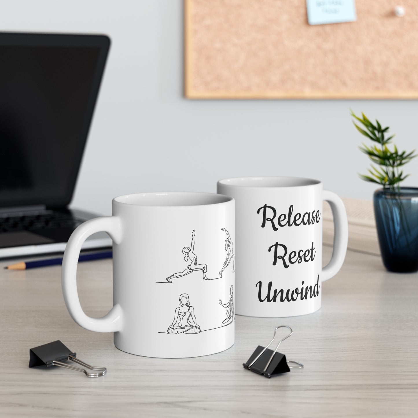 Release, Reset, Unwind Yoga Mug 11oz