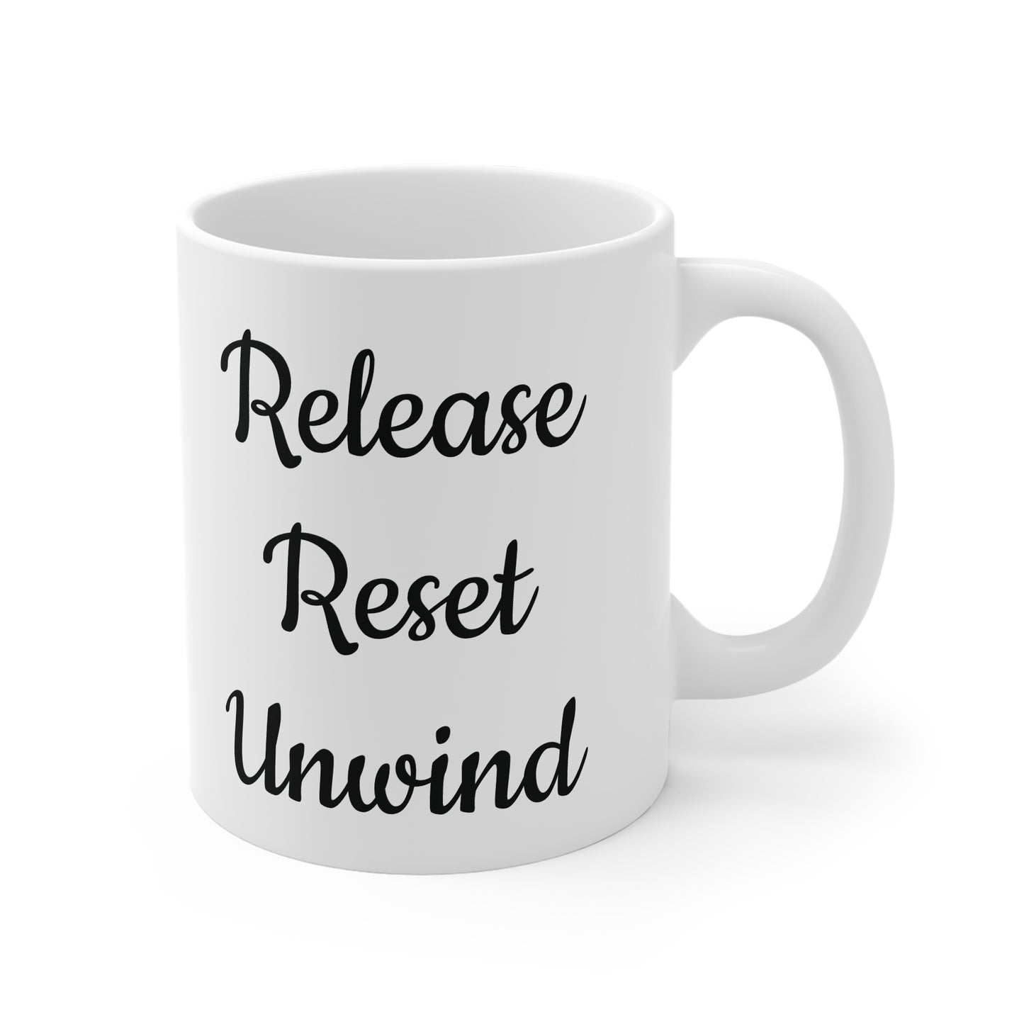 Release, Reset, Unwind Yoga Mug 11oz